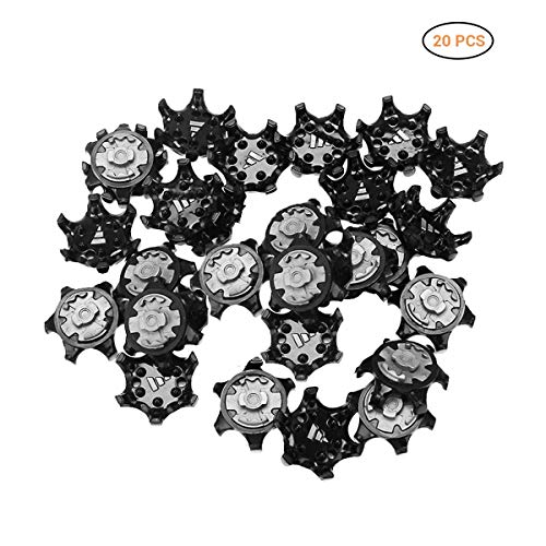 BSTTAI Golfschoenen Spikes, Kneden, Golfschoenen, Eenvoudige Vervanging Schoenen, Spikes Stingers, Eenvoudige Vervanging, Zwart, 20 stuks 5