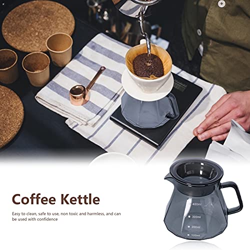 Koffiekoker, Glass Coffee Server Pot, Heat Resistant Koffie Part Pot, Clear Theepot, Bar Counter Keuken Receptie Kamer Koffiepot (400ml) 3
