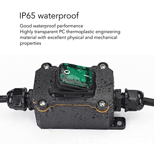 4 Pin 2 Position Inline Cord Switch 16A 250V High Current Inline Switch Plug and Play IP65 Waterproof voor buitenschakelaars (Vegetabel) 5