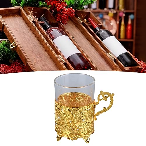 Metal Beer Mug, Stevige Legering Glazen Bier Mug, Collectible Decoratieve Whiskey Cup, Wijnglas Drinkbeker voor Party, Bar (Golden(J18149) 4