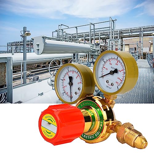 Gasregulator Acetylene Regulator Gasdrukregelaar Lasgasmeters Meter Acetylene Drukregelaar voor Gasbrander Lassen snijden Kit G5/8 CGA580 (60# export acetyleen 5/8 buitenste tanden) 4