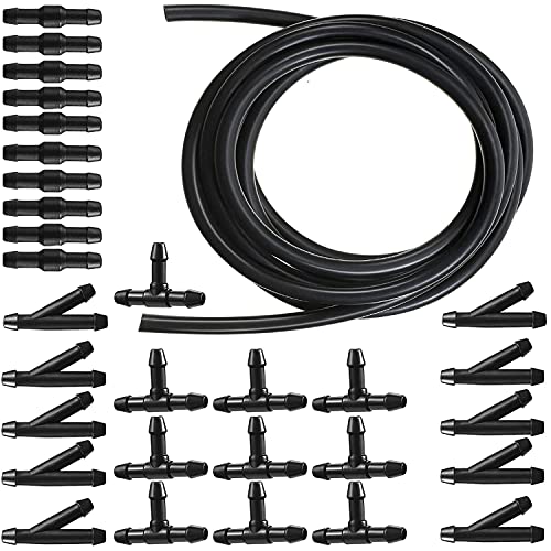 5 m Repareerwaterslang voor Universele Windscherm Wipers, Auto Windscherm Wipper Slang, Spray Slang, Flexibele Siliconen Slang + 30-Piece Connector