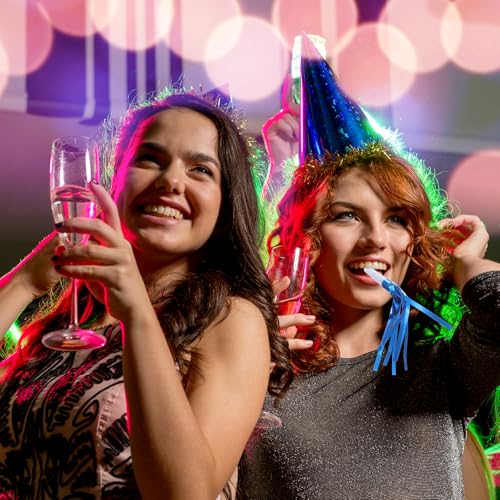 24st Party Blazers voor kinderen, Glitter Party Horns Metallic Fringed Sound Makers voor volwassenen Verjaardag Graduation Nieuwjaar Party Supplies (kleurrijk) 5