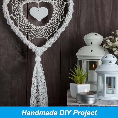 10 cm Dromenvanger ringen, 6 stuks metalen hartachtige macramé kroon bloemen ring hoepel voor thuis doe-het-zelf ambachtelijke bruiloft muur opknoping decoraties, goud 4