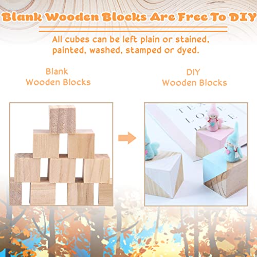 12 stukken kalk houtsnijblokken, 5 x 5 x 5 cm, grote houten blokjes, natuurlijke snijblokken, onvoltooide gladde houten blokjes voor DIY snijden, vormen, schilderen 4