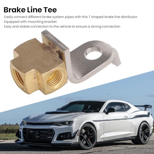 3/16 Inch Buis Remmen Lijn Tee, 3/16 Remlijn Tee Roestvrij staal, Remmen Lijn Reverse Flare Fitting 3/8in 24 Draad voor 3/16 Inch Tube Auto Voertuig 4