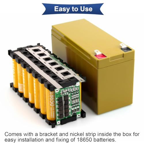 18650 Li-Ion Batterij opslagdoos, 12V, 7A, 18650 houder, DIY Batterij behuizing voor voeding met 3S 40A Batterijbescherming Board, nikkelstrip, 18650 houder, oplaadkabel 4