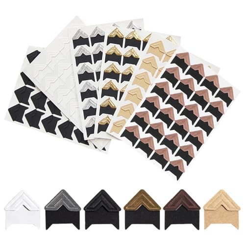 432 stuks Photo Corners Zelfklevende, Photo Corner Stickers Scrapbook Photo Corner Stickers Photo Mounting Corners Stickers Photo Border Corner Stickers voor fotoalbum dagboek DIY Ambachten