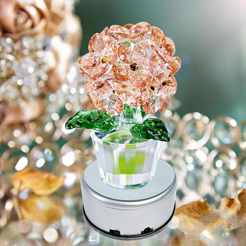 Sea LED Rotating Display Base 7 Kleur Kleur veranderende licht kristal Display Base Turntable Display Stand voor Cupdisplay Crystal Glass Art Collectibles standbeeld sieraden 3