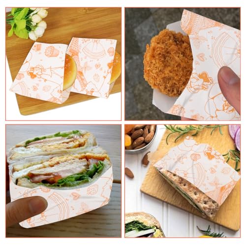 100 vellen papier, 36 x 26 cm Kaaspapier, Sandwichpapier, Deli Papier, Grease Papier, Broodpapier, Kaaspapier, Voor Sandwich, Friet, Burgers 3