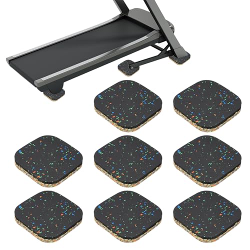 8st loopband mat pads, 10 x 10 x 1,5 cm hoge dichtheid schuim anti vibratie pad geluiddichte vloer mat oefenuitrusting mat voor tapijt bescherming ruis reductie thuis fitnessruimte, gemengd