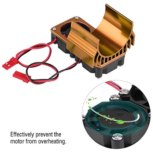 RC-Motork ̈1hler, 540/550-Engine Torque ̈1hlungs-Twin-L ̈1fter-K ̈1hlk?rper f ̈1r 1/10 electric RC Cars(Gold)