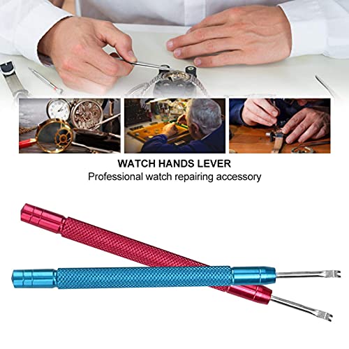 Valentijnsdag PresentWatch Handen Removal Tool, Professionele gereedschappen Waterdicht tillen Verwijderen 2 stuks horloge naaldlever, (rood + blauw) voor Wacth Reparatie horlogemakers