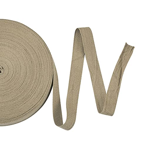 45 Meter 20mm 3/4" Katoen Bunting Tape Twill Tape Haringbone Libbons voor het naaien van dressmaking wijzigingen ambacht, Camel