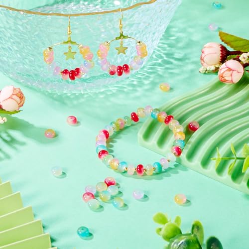 400 st. Ronde Glazen Kralen, Gradient Crystal Kralen, 8mm Disc Losse Spacer Kralen Bulk voor sieraden armband Vrouwen DIY oorbellen ketting ambachtelijke accessoire 3