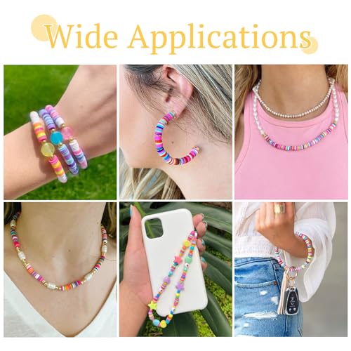 6 Strands Polymer Clay Heishi kralen Disc / Flat Ronde 6 Kleuren Handgemaakte Polymer Clay Spacer Kralen Bulk voor DIY armband ketting sieraden maken 3