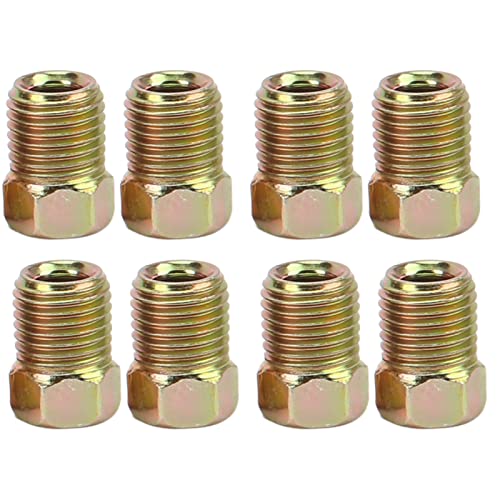Omgekeerde Flare Brake Line Assortiment 12pcs Remlijn Fittings Set 3/8in-24 Thread 4-Union 8 Nut voor 3/16in Tube