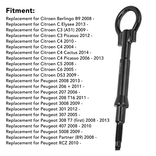 Auto Trailer trekken haak, trekken Ring Hook vervalst staal hoge hardheid 674421 Autosleepbalk Vervanging voor Citroen C3 C4 C5 5