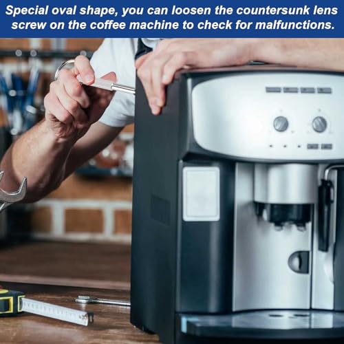 Ovale hoofdsleutel, Ovale hoofdsleutel met sleutelhanger, Koffiezetapparaat sleutel, Ovale hoofdsleutel, Compatibele Jura/Krups Siziliana/AEG Volledig automatische koffiemachines voor het demonteren van Brewing Group 5