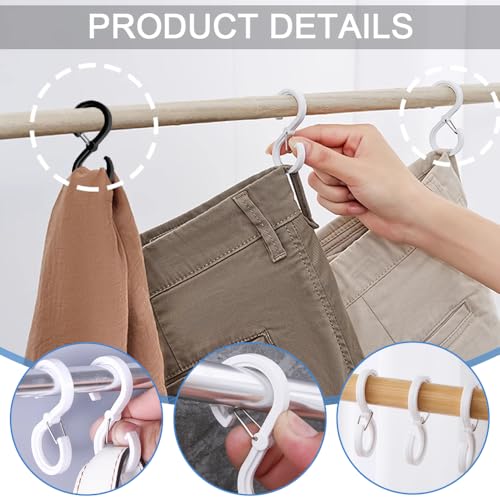 20 stuks S haken Pragmatic Plastic S haken, zwaar werk met veiligheidsriem Design voor Pan Utensil Kabinet Rod Outdoor Verlichting Keuken Gereedschap Badkamer Garden Office Plant (2 kleuren) 4