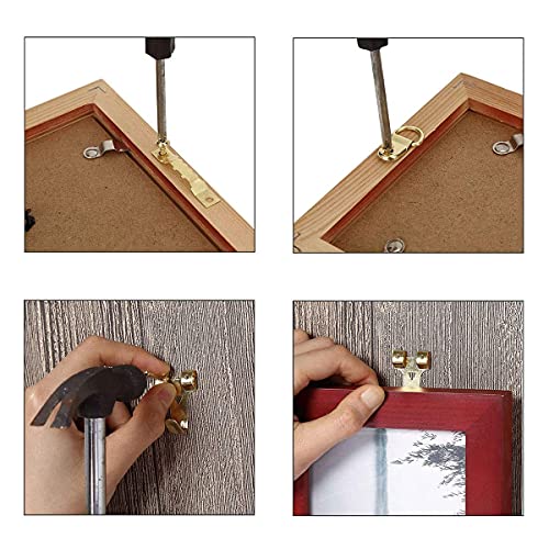 Sea 284 Pieces Photo Hooks, Heavy Duty Picture Hanging Kit voor Photo Frame Attachment, Verschillende Photo Hanger Set met stalen haken, Sawtooth hangers, D-Ring, Steel Wire, Nails, Schroeven 5
