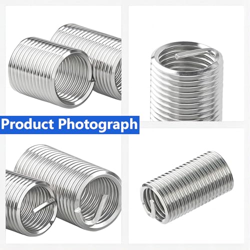 20 st Thread Insert, Thread Insert, M8 x 1,25mm x 1.5D Thread Insert, Roestvrij stalen draad Insert 4