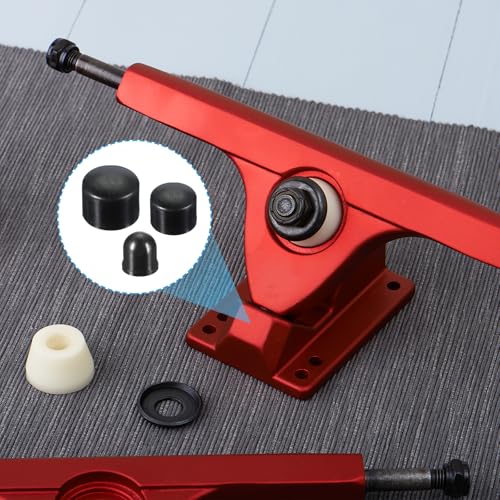 Skateboard Bushings, langboard truck vervanging draaibekers herbouwen set voor outdoor skateboard onderdelen 18mm 16mm 12mm, zwart 3