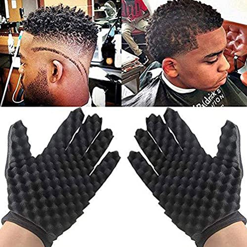Haar spons borstel, Afro haar krullende handschoenen, DIY mode krullen Coil Magic Tool Curl Wave Styling Tools, Hair Styling Tools voor mannen en vrouwen 5