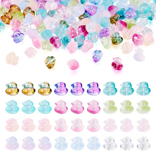 12 st. Crystal eenden kralen Spray geschilderd glas kralen leuk Lampwerk kralen mooie dier lose kralen voor sieraden maken armband DIY Ambachtsgeschenken