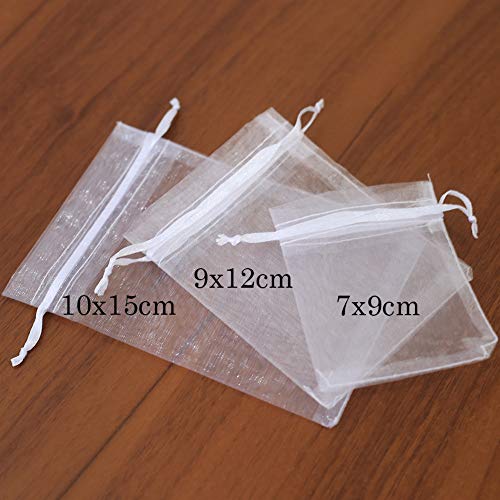 100 stuks Organza Tassen Sieraden Tassen Trouwcadeautassen 7 x 9 cm 5