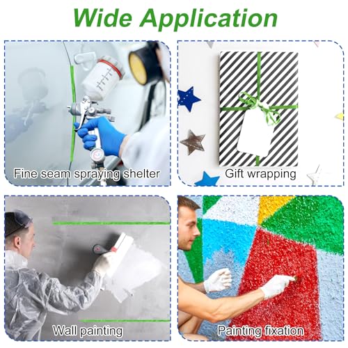 8 rollen x 22 m dunne schildertape, 1/8 inch ras, groene afplaktape voor autorijpen (groen) 4