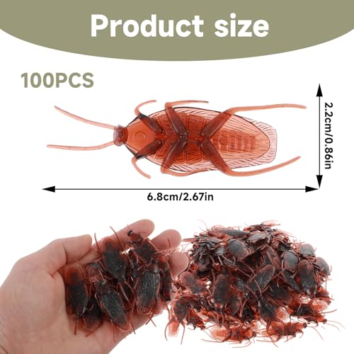 100 stuks nep kakkerlakken realistische kakkerlakken speelgoed grappige kakkerlakken voor Halloween feest decoratie kinderspeelgoed
