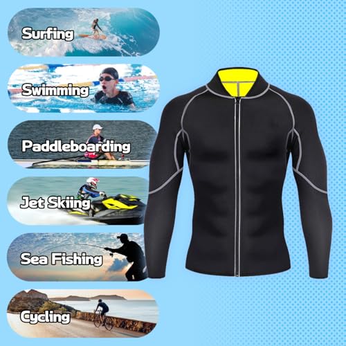 Mannen Long Sleeve Wetsuit Full Body Wetsuit Men Wetsuit Zwempak Duiken Kleding voor Snorkelen Surfen Duiken Zwemmen Kajakken Zeilen Kanoën