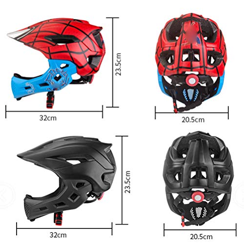 Yorimi Kinderhelmen, 2-in-1 Kinderhelm MTB BMX Dirt Bike Skateboard met verwijderbare Chin Guard