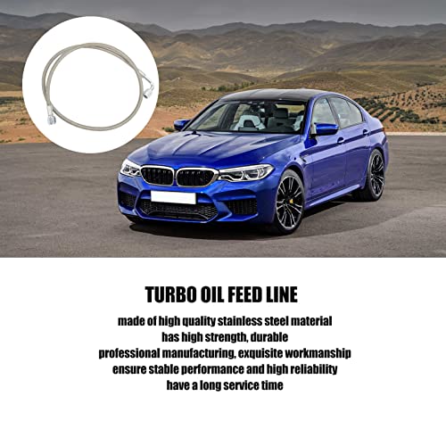 Turbo Oil Supply Pijp 4AN 90 Degree Roestvrij staal gevlochten olie levering buis buis slang(48 inch)