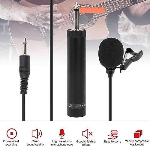 Lavalier Microphone Omnidirectionele draadloze saxofoon Lapel-microfoon Eenvoudige clip op professionele muziekinstrumenten Accessoires (5m lang) 4