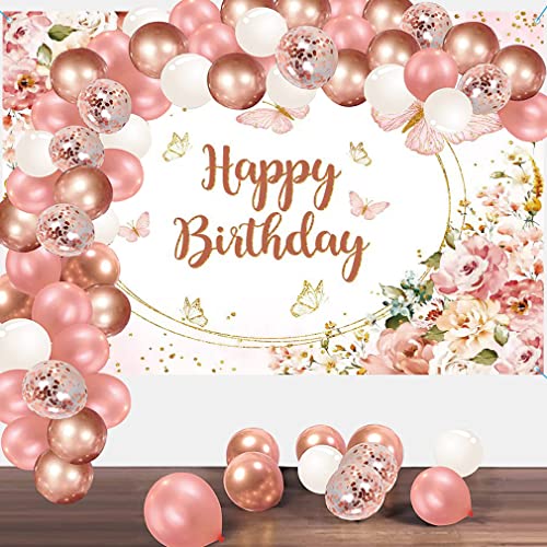 Verjaardagsachtergrond, aquarel, bloemen, polka stippen, verjaardag, fotografie, achtergrond, baby, meisjes, gelukkig, verjaardag, feest, decoratie, benodigdheden, 150cm 4