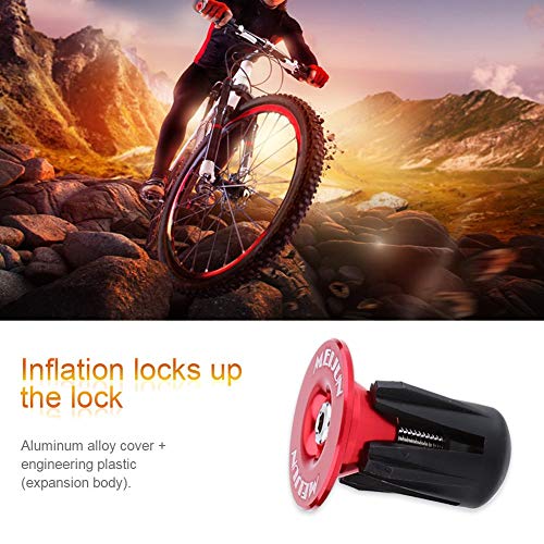 2 st. Fietsgreep Grips Cap End Plugs Bar Grip Plug Kleurrijk aluminium voor Road Bike Mountain Bike(Rood) 3