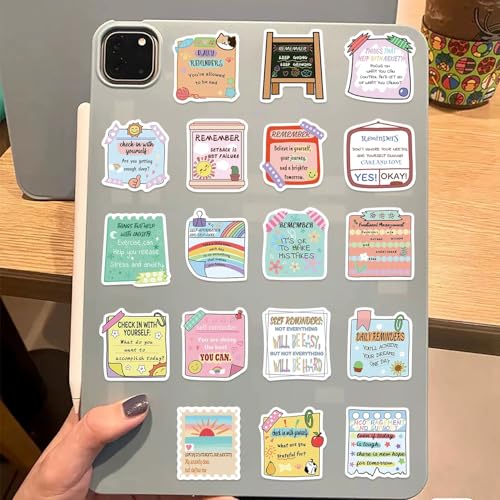 Geestelijke gezondheid Stickers voor tieners en volwassenen, 50 stuks, Geestelijke gezondheid Waterdichte Vinyl Sticker Set, Auto, Motorfiets, Fiets, Skateboard, Snowboard, Bagage, Laptop, Koffer, Helm, Motorfiets 4