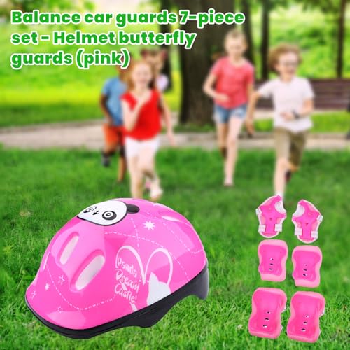 7Pcs/Set Sport Beschermende Set Knieën Brace Atletische Helm Polsbeschermers Verstelbare Kinderen Skateboard Beschermende Gear Set voor Jeugd Fiets Schaatsen 4