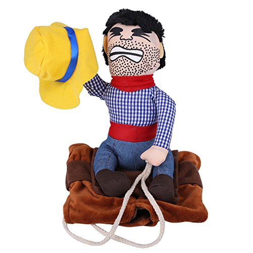 Hondenkostuums, novelty grappig Halloween huisdier hond kostuum kleding Cowboy dress-up jasje voor kleine middelgrote grote honden, XL, rijden