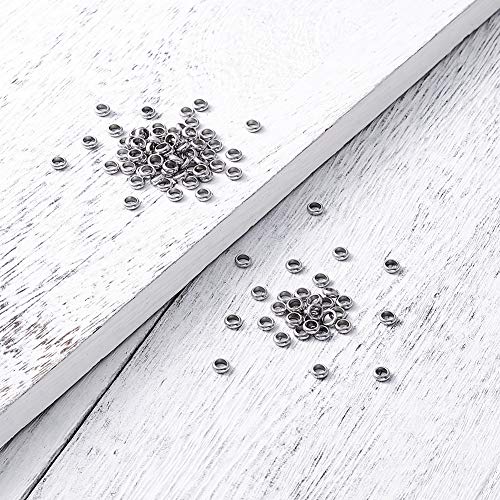 100 st Roestvrij stalen Ring Spacer kralen 4x1,5mm metalen stopper kralen voor ketting armband sieraden maken gat: 2mm 4