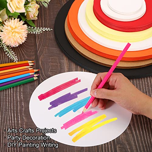 10cm Ronde Karton Papier, 50st Blanco Schijfcirkels Slices voor Party Decoraties, DIY Craft Art, Tekening, Schilderen, Schrijven, Zwart 5