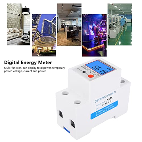 Enkele fase elektrische energiemeter, 230V Resetable Digital Display Single Fase LED backlight elektrische vermogen Watt uurmeter 4