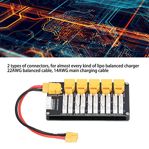 Parallel laadbord, Multi 2-6S Lipo Batterij XT60 XT30 Parallel laadbord, Ondersteunt 5 accupakketten, voor IMAX B6, Q6 Pro, D2, T8 oplader 3