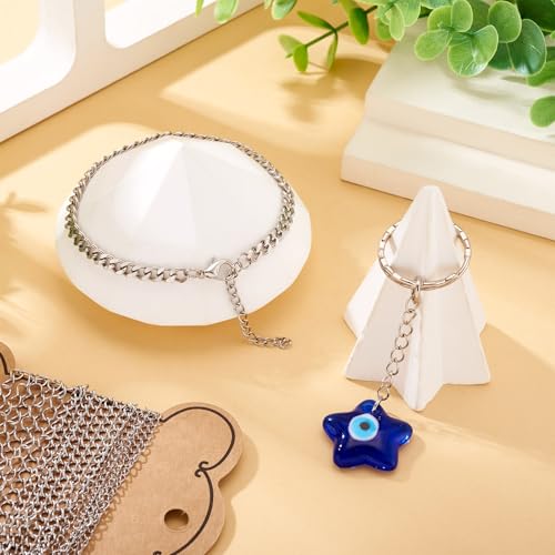 9.84 Voet Stainless Steel Curb ketting Twisted Link Extender Chain 3 Style Tarnish Resistant Gebraden ketting voor mannen Vrouwen sieraden ambachtelijke ketting armband DIY Accessoire