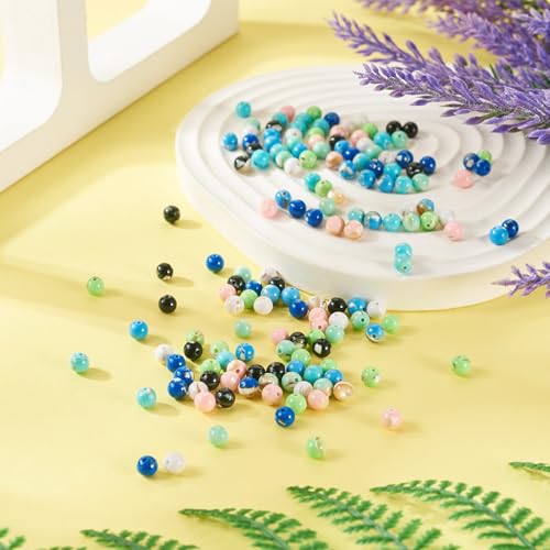 160 st 4mm synthetische steen kralen edelsteen kralen ronde armband kralen gladde kralen echte steen losse ruimte kralen bubblegum kralen voor armband ketting oorbellen 5