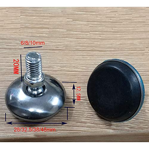 4Stuks Meubels Schroefvoetkussens Verstelbare Threaded Meubels Niveaus Houten vloerbeschermer voor Bureau, Tafels, Bed, Bank (38x20x8mm)