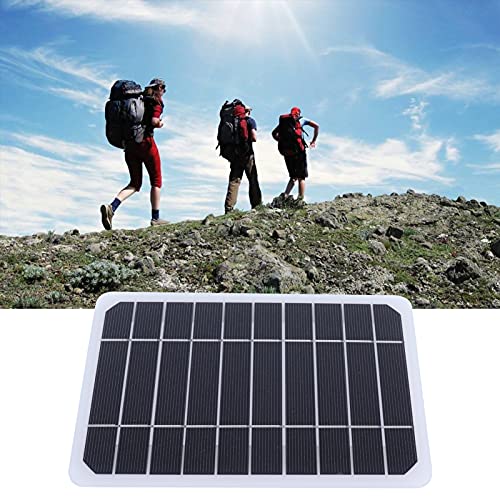 Solar Panel, 5W 5V Monokristallijn Solar Panel USB Buiten Solar Batterij Charger Board Mobiele voeding voor het opladen van mobiele telefoon, Solar Panel
