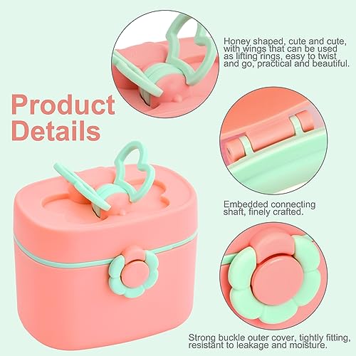 Melkpoeder Dispenser, 410ml Melkpoeder Dispenser, Baby Melkpoeder Container, Luchtdichte Portable Food Dispenser, Reisverzorging (Beige)